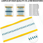 REXQualis Electronics Component Fun Kit w/Power Supply Module, Jumper Wire, 830 tie-Points Breadboard, Precision Potentiometer,Resistor Compatible with Arduino, Raspberry Pi, STM32