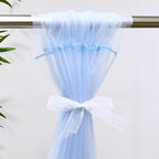 Baby Blue Tulle Backdrop Curtain for Baby Shower Boys Birthday Party Baby Blue Sheer Backdrop Curtains Drapes for Parties Photoshoot Background Decorations 2 Panels 5ft X 8 ft