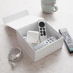 CECOBOX - Gift Boxes with Lids for Presents 6"x6"x2.75" - Matte, Collapsible Magnetic Closure Gift Box - Groomsmen & Bridesmaid Proposal Boxes, Wedding, PR, Birthdays, Holidays (White)