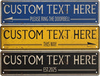 Custom Signs Outdoor Metal Personalized Street Signs with Your Text Name Logo Photo for Business Home Street Bar Outdoor Indoor Wall Decor Fade Resistant Plaque