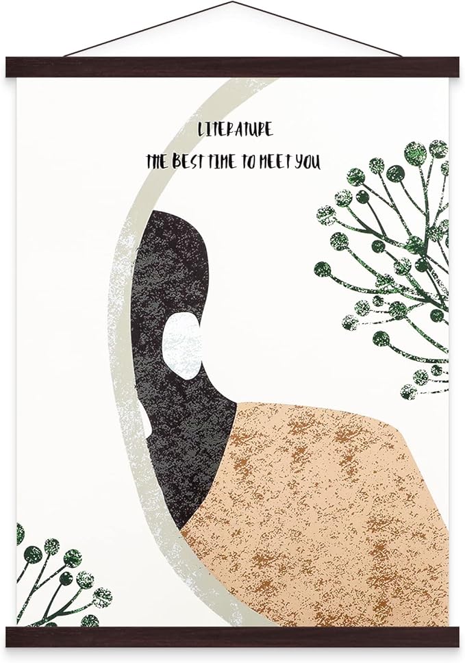 17x22 17x11 17x24 Poster Frame, Magnetic Light Wood Wooden Frame Frames Hanger for Photo Picutre Canvas Artwork Art Print Wall Hanging (1 Pack, 17", Walnut)