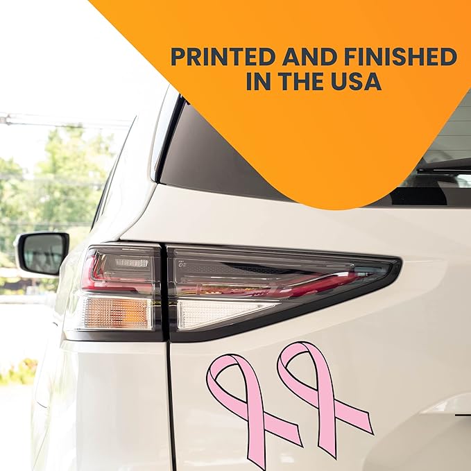 Magnet Me Up: Support Breast Cancer Awareness Pink Ribbon Magnet Decal - 2 Pack, 3.5x7 Inches, Heavy-Duty Automotive Magnets for Car, Truck, SUV - Raise Awareness and Show Support with This Magnet