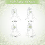 Babys Breath Artificial Flowers, Real Touch Babys Breath Flowers Artificial Bulk for Wedding Decor, White Fake Flowers for Party Home Garden Decor (24, White)