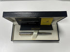 BEILUNER Silver Chrome Fountain Pen,Stunning Luxury with 24K Gold Accents, Gorgeous 24K Gilded Nib(Fine), Trustworthy Pen Gift for Men&Women -Ink Converter-Elegant, Graduation,Nice Pen for Writing