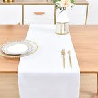 Farmhouse White Table Runner Dining Table Runners 90 Inches Long Coffee Table Runner for Dresser Living Room Bedroom Holiday Party Banquet 12X90 Inch