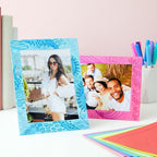 Juvale Picture Frame Craft Kit - 5x7 in, 30-Piece Multi-Color Set - Paper & Cardboard DIY Picture Frames with Easel Backs - Paintable Classroom & Wedding Photo Display