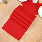 2 Pack Red Small Short Table Runner 12 x 48 Inch Solid Color Runners Coffee Table Dresser for Daily Party Home Decoration