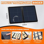 UWULK Card Binder,9 Pocket Side-Loading Trading Card Binder - Hord 360 Cards,Ringless Card Folder Holder for TCG MTG Sports Cards-Zipper Card Collection Album(Black)