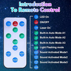 Party Light, Sound Activated DJ Lights with Remote Control, 9 LED Colorful Strobe Disco Light for Indoor Club Parties KTV Halloween Christmas Birthday Decorations Outdoor Glow