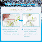 24 Pack Lake Blue Wisteria Hanging Flowers, 3.4 Ft Fake Hanging Flowers, Artificial Wisteria Garland Vines for Wedding Room Backdrop Outdoor Patio Garden Decoration