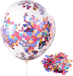 Rainbow Heart Metallic Foil Confetti 8000 Pcs Shiny Heart Table Confetti for Fill Balloon Wedding Graduation Party Decorations,60g of Pack