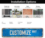 Custom Signs Outdoor Metal, Personalized Street Sign for Home Bar Wall Decor, Indoor/Outdoor Use, Fade Resistant .040 Aluminum 4x18 Inches