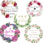 300 Pack Custom Stickers Personalized Labels for Business Logo Customized Vinyl Wedding Favors Birthday Baby Bridal Shower Make Your Own 1 Inch-10 Inch,lable-flower300