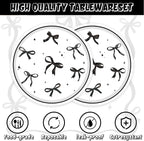 40pcs Black Bow Birthday Decorations Sophisticated Coquette Birthday Supplies,Black Bow Plates and Napkins,Suitable for 20 Guests