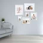 4x6 Picture Frame Set of 4, High Definition Glass Distressed White Frame, 4 x 6 Wood Photo Frames for Tabletop Display and Wall Mounting