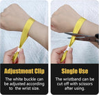 Green-Power America 100 Pcs Cloth Event Wristbands, Event Wristbands, Colored Wrist Bands for Events, for Lightweight Concert Wrist Strap for Activities, Party Bracelets for Events (Color : Gold)