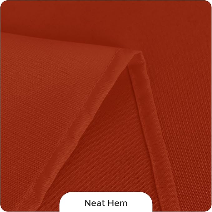 Fitable 8 Pack Round Tablecloths: Stain Resistant Wrinkle Free Fall Table Clothes, Washable Reusable Polyester Table Covers for Wedding Thanksgiving Party Birthday Banquet Reception(Rust, 120 Inch)