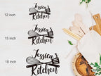 Custom Kitchen Name Sign, Personalized Metal Kitchen Sign, Housewarming Cooking lover Gifts, Mom's Day Gifts, Kitchen Gifts for Grandma