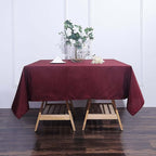 Efavormart 70" Premium Square Polyester Tablecloth for Wedding Kitchen Dining Events - Burgundy