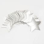 Glitter-Silver Party-Decorations Star Christmas Garland - 62ft Birthday Twinkle Little Star Hanging Streamers Banner,Bachelorette Engagement Wedding New Years Supplies Decor Hugtmr