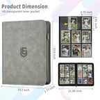 9 Pocket Card Binder,540 Pocket Trading Card Binders,Loading Pocket Collectible Card Album for MTG, TCG, Sport Card, Game Cards Grey