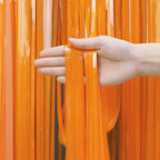 Orange Tinsel Curtain Party Backdrop - GREATRIL Foil Fringe Curtain Party Streamers for Fall/Thanksgiving Day/Birthdays/Doorway/Easter/Coco Theme/Day of The Dead Party Decorations 2 Packs
