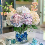 HappyFiller 14 OZ Faux Crystal Acrylic Gems Ice Rock Stones Blue,Clear Mix for Glass Vase Fillers,Art Crafts, Aquarium Fish Tank,Floral Display,Table Scatter,Boy Bluey Birthday Party Decor,Home Accent