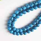 River Stone Blue Turquoise Stone Beads for Jewelry Making DIY Craft Gemstone Beads Kit (4mm, 88pcs) Cosmic Crystal Pebbles for Bracelets, Necklaces, Home Decor