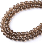 Tawny Glass Stone Beads Gemstone Round Crystal Energy Jade Beads Stone Beads for Jewelry Making DIY Bracelet Necklace Jewelry Making 1 Strand 15.5inch 50PCS 8MM