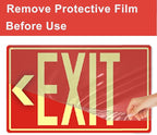 5Pack Photoluminescent Exit Sign, 12"x 7" Glow In The Dark Exit signs with Self-Adhesive Backing, Includes 10pcs Removable Arrows