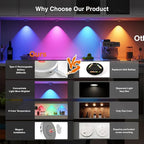 RGB Puck Lights with Remote Control, 2000mAh Rechargeable Stick on Led Lights, 9 Colors & 2 Dynamic, Tap Light with Timing,Under Cabinet Lighting for Closet,Kitchen,Cabinet,Shelf(Silver, 5 Pack)