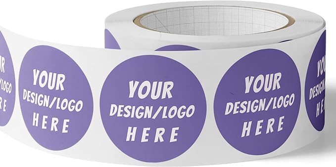 150 Custom Circle/Square BOPP Roll Labels- Personalized Stickers for Business Logo, Party, Wedding Favor, Baby Shower-Any Design Text + Image, Matte/Gloss Finish (4 * 1.5 Inch)