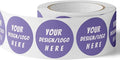 150 Custom Circle/Square BOPP Roll Labels- Personalized Stickers for Business Logo, Party, Wedding Favor, Baby Shower-Any Design Text + Image, Matte/Gloss Finish (2 Inch Square)