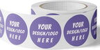 150 Custom Circle/Square BOPP Roll Labels- Personalized Stickers for Business Logo, Party, Wedding Favor, Baby Shower-Any Design Text + Image, Matte/Gloss Finish (3 Inch Square)