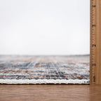 Bloom Rugs Washable Non-Slip 3' x 5' Rug - Teal/Peach Traditional Area Rug for Living Room, Bedroom, Dining Room, and Kitchen - Exact Size: 3' x 5'