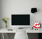 Canada Desk Flag, 12 Pack Canadian Table Office Flag with Black Solid Pole and Stand Base, International Country Flag, Festival Celebration, Classroom Meeting Desktop Decor (Canada)