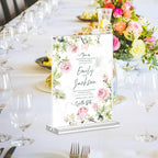 Acrylic Sign Holder 8.5x11, 10 Pack Clear Table Plastic Vertical Clear Double Sided Flyer Display, Picture Menu Stand Paper Holder Photo Sign Holder Suitable for Restaurants Office Store Show Fair