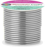 Mandala Crafts 13 Gauge Anodized Aluminum Craft Wire for Jewelry Making - 60 FT Colored Flexible Gray Wire - Bendable for Bonsai Armature Crafting Sculpting