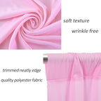 AK TRADING CO. 10 feet Wide x 12 feet Long IFR Polyester Backdrop Drapes Curtains Panels with Rod Pockets - Wedding Ceremony Party Home Window Decorations - (Pink)