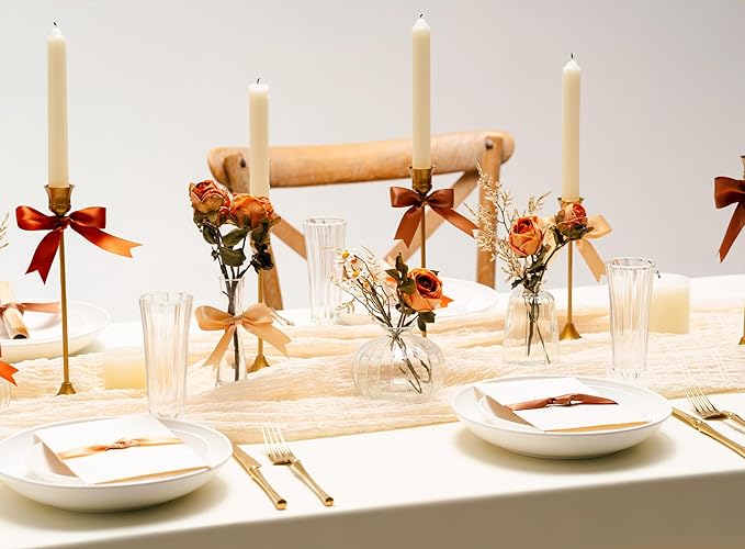 Champagne Satin Ribbon 2.5 Inch Double-Faced Polyester Ribbons 25 Yards for Hair Bows Gift Wrapping Crafts Floral Bouquet Wedding Invitations