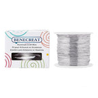 BENECREAT 22 Gauge Silver Aluminum Wire 850FT Decor Jewelry Craft Wire Beading Floral Aluminum Craft Wire for Gem Wrapping, Model Jewelry Making