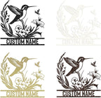 Personalized Metal Signs | Bird Metal Wall Art | Metal Name Sign Birds Welcome Plaque | Custom Garden Sign Yard Signs | Personalized Wedding Gifts | Housewarming Decor Indoor Outdoor