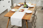 American Homestead Paper Table Runner Roll - 78 ft. Disposable Linen-Like Table Cover Roll - 20 Perforated Table Runners (16" x 48") for Parties, Weddings, and Events - White