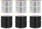 Mandala Crafts 8 Gauge Anodized Aluminum Craft Wire for Jewelry Making - 120 FT Colored Flexible Silver Black Wire - Bendable for Bonsai Armature Crafting Sculpting