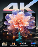 Smart 4K Projector Movie Gaming Karaoke TV, 2300 ANSI High Brightness Ultra HD Proyector Indoor Daylight, NFC, Auto Focus, WiFi 6, Bluetooth, DSP Audio, HDMI, Outdoor Home Theater/Bright Room, 2025