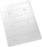 Linked Hearts Printable Place Cards, Pink (Choose Color), Set of 60 (10 Sheets), Laser & Inkjet Printers - Wedding, Party, Dinner, and Special Events - Made in the USA