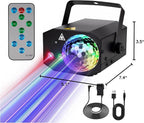 Party Lights DJ Disco Ball Light: LED Stage Laser Light with Sound Activated Remote 72 Patterns - RGB Strobe Lighting Projector for Parties Club Floor Bar Rave Christmas