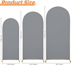 7.2FT Wedding Arch Covers Arch Backdrop Cover Arch Stand Covers Set Arch Cover Spandex Fabric Stretchy Backdrop for Wedding Birthday Party Decoration Baby Shower (Smoky Grey)