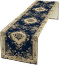Vintage Elegant Farmhouse Table Runner Blue Beige Flower for Home Farmhouse Kitchen Table Dining Coffee Room Garden Party Wedding Decor 13x72in