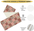 Boho Patchwork Table Runner, Vintage Farmhouse Colorful Wildflowers Bohemian Paisley Flower Table Center Decor for Home Kitchen Dining Patio Holiday Party Indoor Table Decorations, 13"x72" Inch